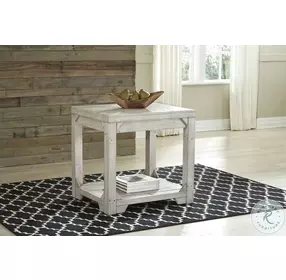 Fregine Whitewash Rectangular End Table