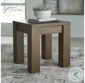 Rosswain Warm Brown Square End Table