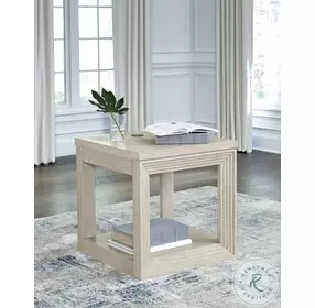 Marxhart Bisque Square End Table
