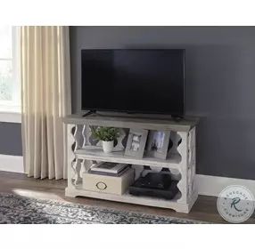 Havalance Gray and White Small Sofa Table