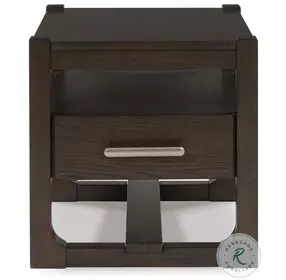Breckington Dark Brown 1 Drawer End Table