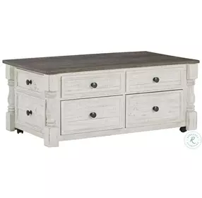 Havalance White And Grey Lift Top Occasional Table Set