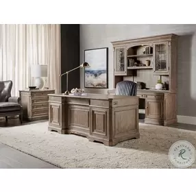 Sutter Distressed Medium Clear Oak Computer Credenza