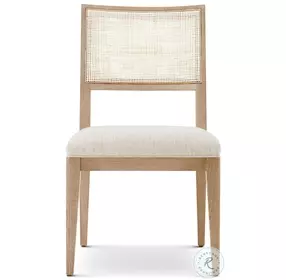 Catalina Dune And Natural Clear Lacquer Short Back Dining Side Chair Set of 2