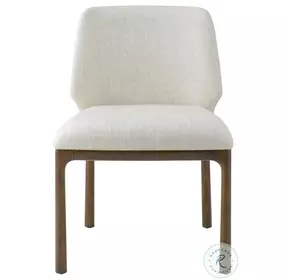Kesden Pyramid Brown Fabric Upholstered Dining Side Chair