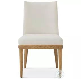 Essence Blonde And Marshmallow Performance Fabric Dining Side Chair Set of 2