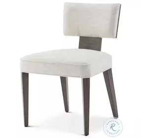 Hudson Pebble Grey Upholstered Dining Side Chair Set of 2