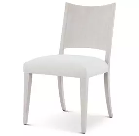 Coastal White and Sandbar Upholstered Northwood Dining Side Chair Set of 2