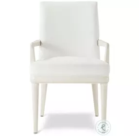 Essence Opal And Marshmallow Performance Fabric Dining Arm Chair
