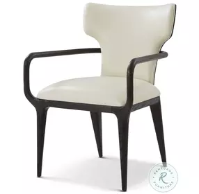 Repose Charcoal Oak Upholstered Dining Arm Chair