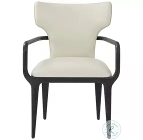 Repose Charcoal Oak Upholstered Dining Arm Chair