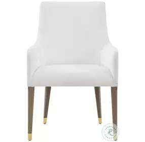 Judith Leiber Mink Upholstered Dining Arm Chair Set of 2