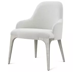 Spencer ST James Gray and Argento Upholstered Arm Chair Set of 2