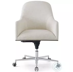 Hudson Pebble Grey Upholstered Desk Chair