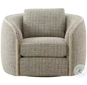 Toulon Grey Oak And Latte Performance Fabric Swivel Chair
