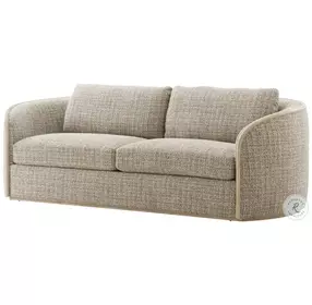 Toulon Grey Oak And Latte Performance Fabric 96" Sofa