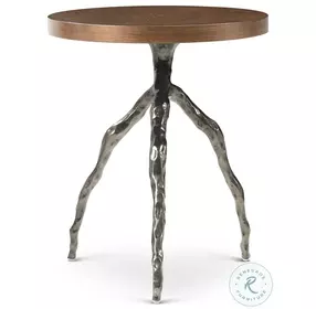 Catalina Earth Branch 20" Round Accent Table