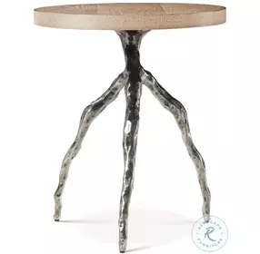 Catalina Dune Branch 20" Round Accent Table