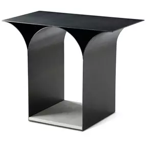TA Originals Black and White Rectangular Accent Table