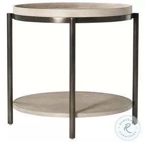 Repose Grey Oak 24" Round Side Table