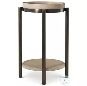 Repose Grey Oak 14" Round Side Table
