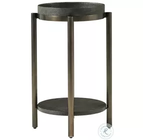 Repose Charcoal Oak 14" Round Side Table