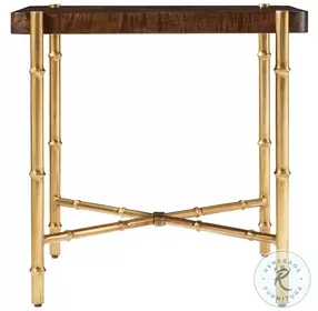 Kesden Pyramid Brown 22" Rectangular Side Table