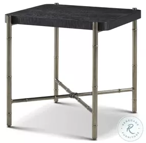 Kesden Silent Black 22" Rectangular Side Table
