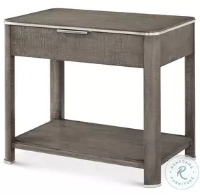 Hudson Pebble Grey 1 Drawer Nightstand
