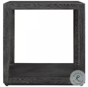 Maxwell Obsidian And Shagreen 24" Square Side Table