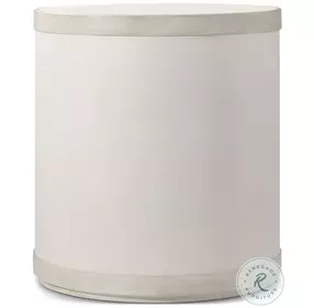 Maxwell Cashmere And Dove 22" Drum Round Side Table
