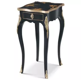Brushwork Black and Gold Rectangular Tranquility Accent Table