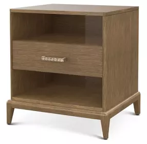 Coastal Tobacco 1 Drawer Worth Open Nightstand