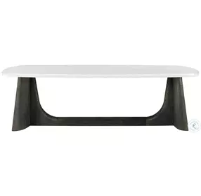 Repose Charcoal Oak Wooden 55" Coffee Table with Quartz Top