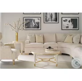 Judith Leiber JL Feather And Solstice 42" Round Cocktail Table