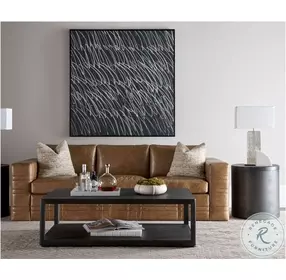 Maxwell Obsidian And Shagreen 55" Rectangular Cocktail Table