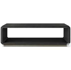 Spencer ST. James Lusso Onyx And Deep Brown 58" Rectangular Cocktail Table