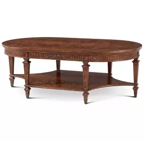 Provence Chateau Brown Oval Corinne Cocktail Table