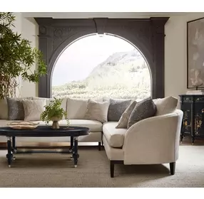 Brushwork Black and Gold Oval Terrace Cocktail Table