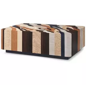 Orbis Brown and Beige Rectangular Concorda Coffee Table