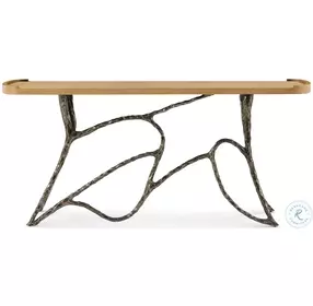 Essence Blonde Metal 72" Rectangular Console Table