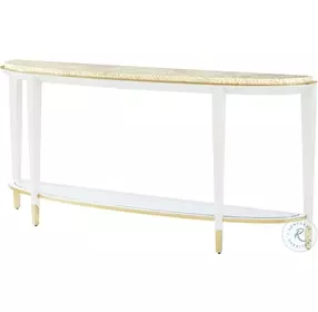 Judith Leiber JL Feather And Solstice D Shape 74" Console Table