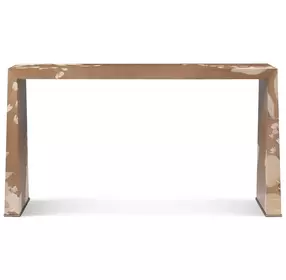 Bouquet Toasted Cashew and Beige Rectangular Console Table