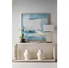 Coastal Sandbar Rectangular Royal Palm Console Table