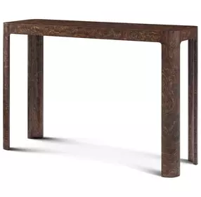 Orbis Pyramid Brown Rectangular Brindle Nesting Console Table