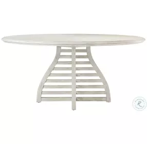 Breeze Sea Salt Slatted 64" Round Dining Table