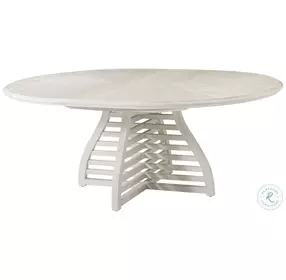 Breeze Sea Salt Slatted Extendable 60" Round Dining Table