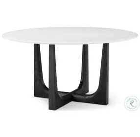 Repose Charcoal Oak And Quartz 60" Round Dining Room Set