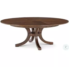 Surrey Brownstone Jupe Extendable 63" Round Dining Table