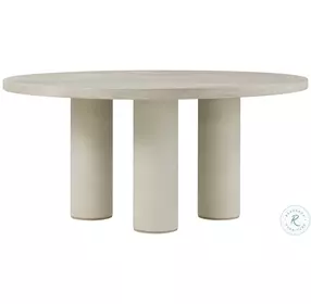 Maxwell Cashmere And Dove 64" Round Dining Table